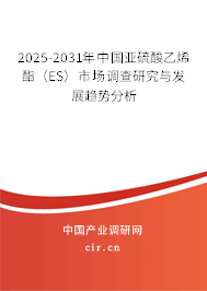2025-2031年中國(guó)亞硫酸乙烯酯（ES）市場(chǎng)調(diào)查研究與發(fā)展趨勢(shì)分析