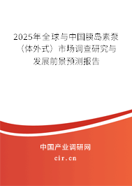 2025年全球與中國胰島素泵（體外式）市場調查研究與發(fā)展前景預測報告