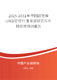 2025-2031年中國超寬帶UWB定位行業(yè)發(fā)展研究與市場前景預(yù)測報告