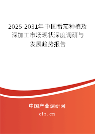2025-2031年中國番茄種植及深加工市場現(xiàn)狀深度調(diào)研與發(fā)展趨勢報告 2025-2031年中國番茄種植及深加工市場現(xiàn)狀深度調(diào)研與發(fā)展趨勢報告