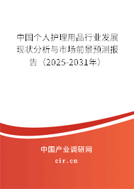 中國個人護理用品行業(yè)發(fā)展現(xiàn)狀分析與市場前景預(yù)測報告（2025-2031年）