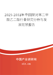 2025-2031年中國聚對苯二甲酸乙二酯行業(yè)研究分析與發(fā)展前景報(bào)告