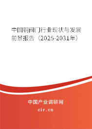 中國(guó)銅閥門行業(yè)現(xiàn)狀與發(fā)展前景報(bào)告（2025-2031年）