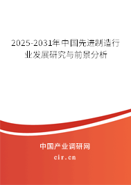 2025-2031年中國先進(jìn)制造行業(yè)發(fā)展研究與前景分析