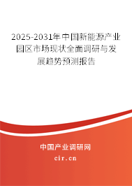 2025-2031年中國新能源產(chǎn)業(yè)園區(qū)市場現(xiàn)狀全面調(diào)研與發(fā)展趨勢預(yù)測報告