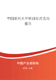 中國(guó)差熱天平項(xiàng)目投資咨詢報(bào)告