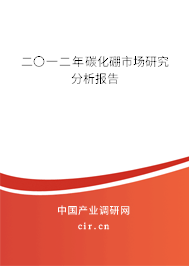 二〇一二年碳化硼市場(chǎng)研究分析報(bào)告