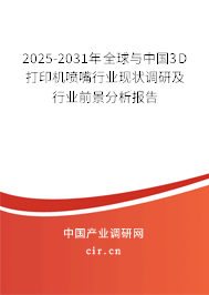 2025-2031年全球與中國3D打印機噴嘴行業(yè)現(xiàn)狀調研及行業(yè)前景分析報告