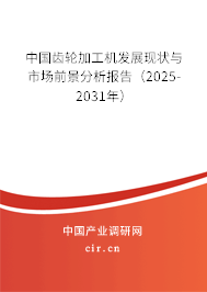 中國齒輪加工機發(fā)展現(xiàn)狀與市場前景分析報告（2025-2031年）