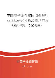 中國(guó)電子廢棄物回收處理行業(yè)現(xiàn)狀研究分析及市場(chǎng)前景預(yù)測(cè)報(bào)告（2025年）