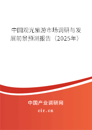 中國觀光旅游市場調(diào)研與發(fā)展前景預(yù)測報告（2025年）