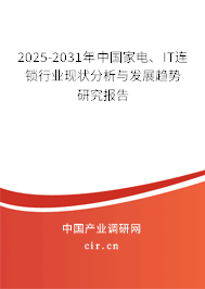 2025-2031年中國家電、IT連鎖行業(yè)現(xiàn)狀分析與發(fā)展趨勢研究報告