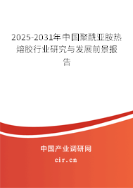 2025-2031年中國聚酰亞胺熱熔膠行業(yè)研究與發(fā)展前景報(bào)告