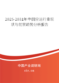 2025-2031年中國空運(yùn)行業(yè)現(xiàn)狀與前景趨勢分析報告
