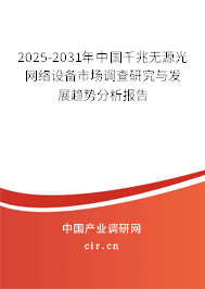 2025-2031年中國千兆無源光網(wǎng)絡(luò)設(shè)備市場調(diào)查研究與發(fā)展趨勢分析報告