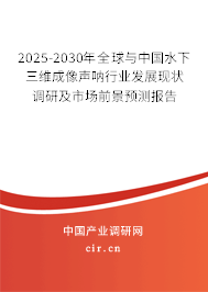 2025-2030年全球與中國水下三維成像聲吶行業(yè)發(fā)展現(xiàn)狀調(diào)研及市場前景預(yù)測報告