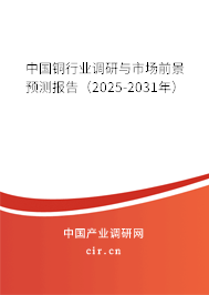 中國銅行業(yè)調(diào)研與市場前景預(yù)測報(bào)告（2025-2031年）