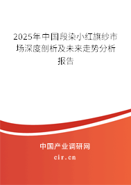 2025年中國(guó)段染小紅旗紗市場(chǎng)深度剖析及未來走勢(shì)分析報(bào)告