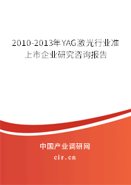 2010-2013年YAG激光行業(yè)準(zhǔn)上市企業(yè)研究咨詢報(bào)告 2010-2013年YAG激光行業(yè)準(zhǔn)上市企業(yè)研究咨詢報(bào)告