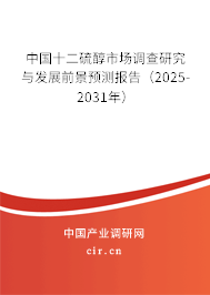 中國十二硫醇市場調(diào)查研究與發(fā)展前景預測報告（2025-2031年）