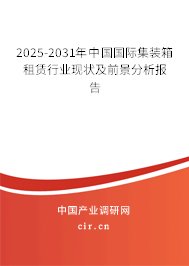 2025-2031年中國國際集裝箱租賃行業(yè)現(xiàn)狀及前景分析報(bào)告