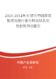 2025-2031年全球與中國厚膜集成電路行業(yè)市場調(diào)研及前景趨勢預測報告