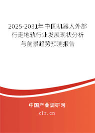 2025-2031年中國機器人外部行走地軌行業(yè)發(fā)展現(xiàn)狀分析與前景趨勢預測報告
