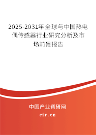 2025-2031年全球與中國熱電偶傳感器行業(yè)研究分析及市場前景報(bào)告