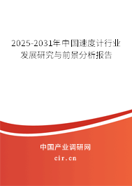 2023-2024年中國速度計行業(yè)發(fā)展研究與前景分析報告