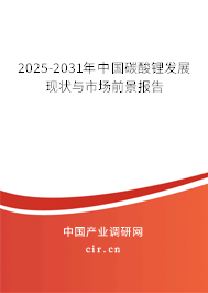 2025-2031年中國(guó)碳酸鋰發(fā)展現(xiàn)狀與市場(chǎng)前景報(bào)告