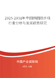 2025-2031年中國橢圓踏步機(jī)行業(yè)分析與發(fā)展趨勢研究