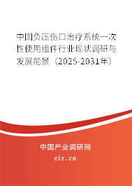 中國(guó)負(fù)壓傷口治療系統(tǒng)一次性使用組件行業(yè)現(xiàn)狀調(diào)研與發(fā)展前景（2025-2031年）