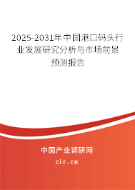 2025-2031年中國港口碼頭行業(yè)發(fā)展研究分析與市場(chǎng)前景預(yù)測(cè)報(bào)告