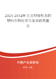 2025-2031年河北初級形態(tài)的塑料市場現狀與發(fā)展趨勢報告