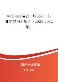 中國精密帶鋼市場調(diào)研與行業(yè)前景預(yù)測報(bào)告（2025-2031年）