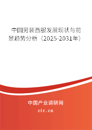 中國男裝西服發(fā)展現狀與前景趨勢分析（2025-2031年）
