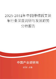 2025-2031年中國伸縮臂叉裝車行業(yè)深度調(diào)研與發(fā)展趨勢分析報告