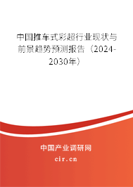 中國(guó)推車式彩超行業(yè)現(xiàn)狀與前景趨勢(shì)預(yù)測(cè)報(bào)告（2024-2030年）