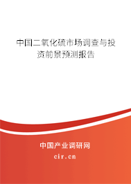 中國二氧化硫市場調(diào)查與投資前景預(yù)測報告
