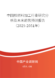 中國核燃料加工行業(yè)研究分析及未來趨勢預(yù)測報告(2025-2031年) 中國核燃料加工行業(yè)研究分析及未來趨勢預(yù)測報告(2025-2031年)