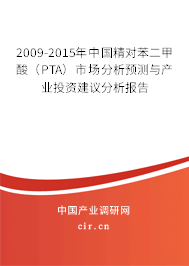 2009-2015年中國精對苯二甲酸（PTA）市場分析預測與產(chǎn)業(yè)投資建議分析報告