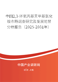中國2,3-環(huán)氧丙基三甲基氯化銨市場調(diào)查研究及發(fā)展前景分析報(bào)告（2025-2031年）
