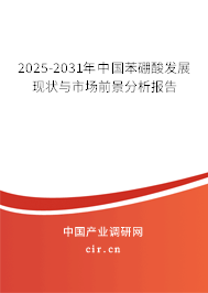 2025-2031年中國苯硼酸發(fā)展現(xiàn)狀與市場前景分析報告