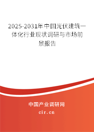2025-2031年中國光伏建筑一體化行業(yè)現(xiàn)狀調(diào)研與市場前景報告
