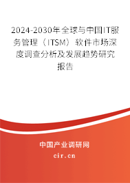 2024-2030年全球與中國IT服務管理（ITSM）軟件市場深度調(diào)查分析及發(fā)展趨勢研究報告