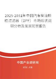 2025-2031年中國(guó)汽車柴油顆粒過濾器（DPF）市場(chǎng)現(xiàn)狀調(diào)研分析及發(fā)展前景報(bào)告