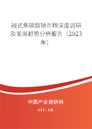 堿式焦磷酸鈉市場(chǎng)深度調(diào)研及發(fā)展趨勢(shì)分析報(bào)告（2023年）
