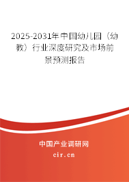 2025-2031年中國(guó)幼兒園（幼教）行業(yè)深度研究及市場(chǎng)前景預(yù)測(cè)報(bào)告