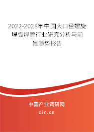 2022-2028年中國(guó)大口徑螺旋埋弧焊管行業(yè)研究分析與前景趨勢(shì)報(bào)告