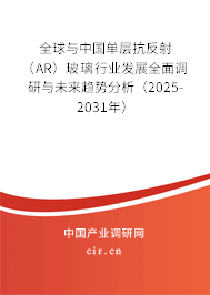 全球與中國單層抗反射（AR）玻璃行業(yè)發(fā)展全面調(diào)研與未來趨勢分析（2025-2031年）